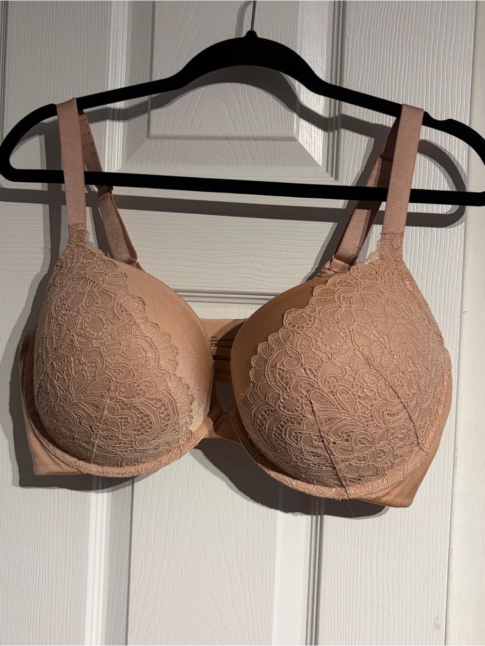 Soma Stunning Pushup Lace Overlay Bra Size 40DD Tan
